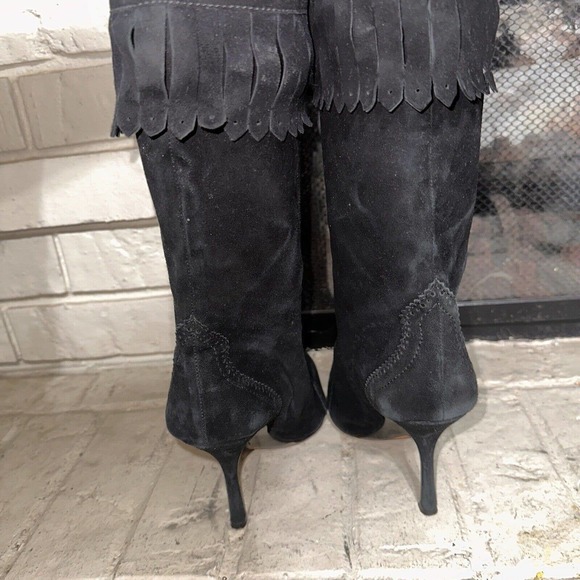 Imagine Vince Camuto Boots Fringe Black Suede Leather Women’s Size 10 - Picture 10 of 16